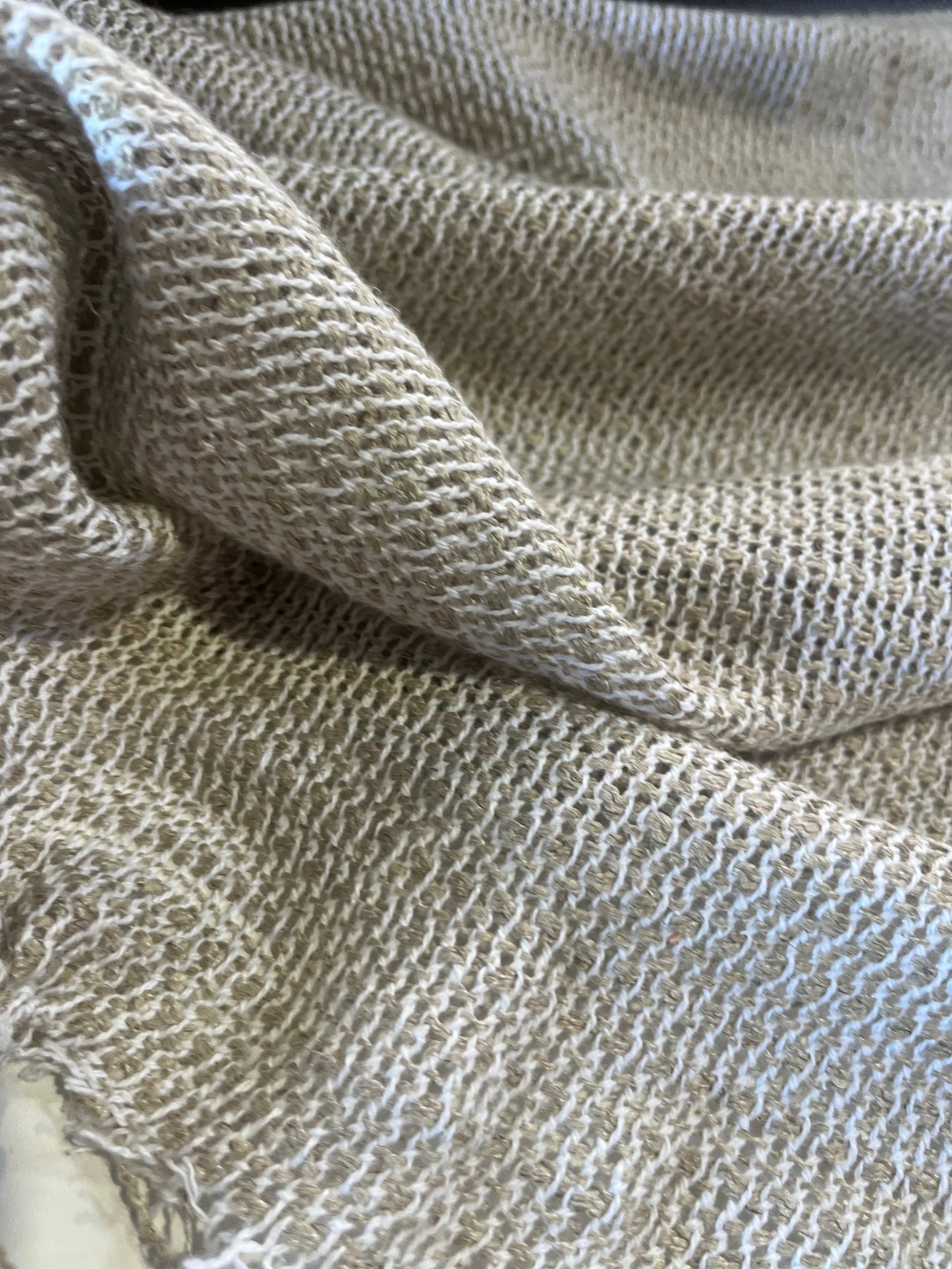 JULIA 033 cotton tweed sand/grey
