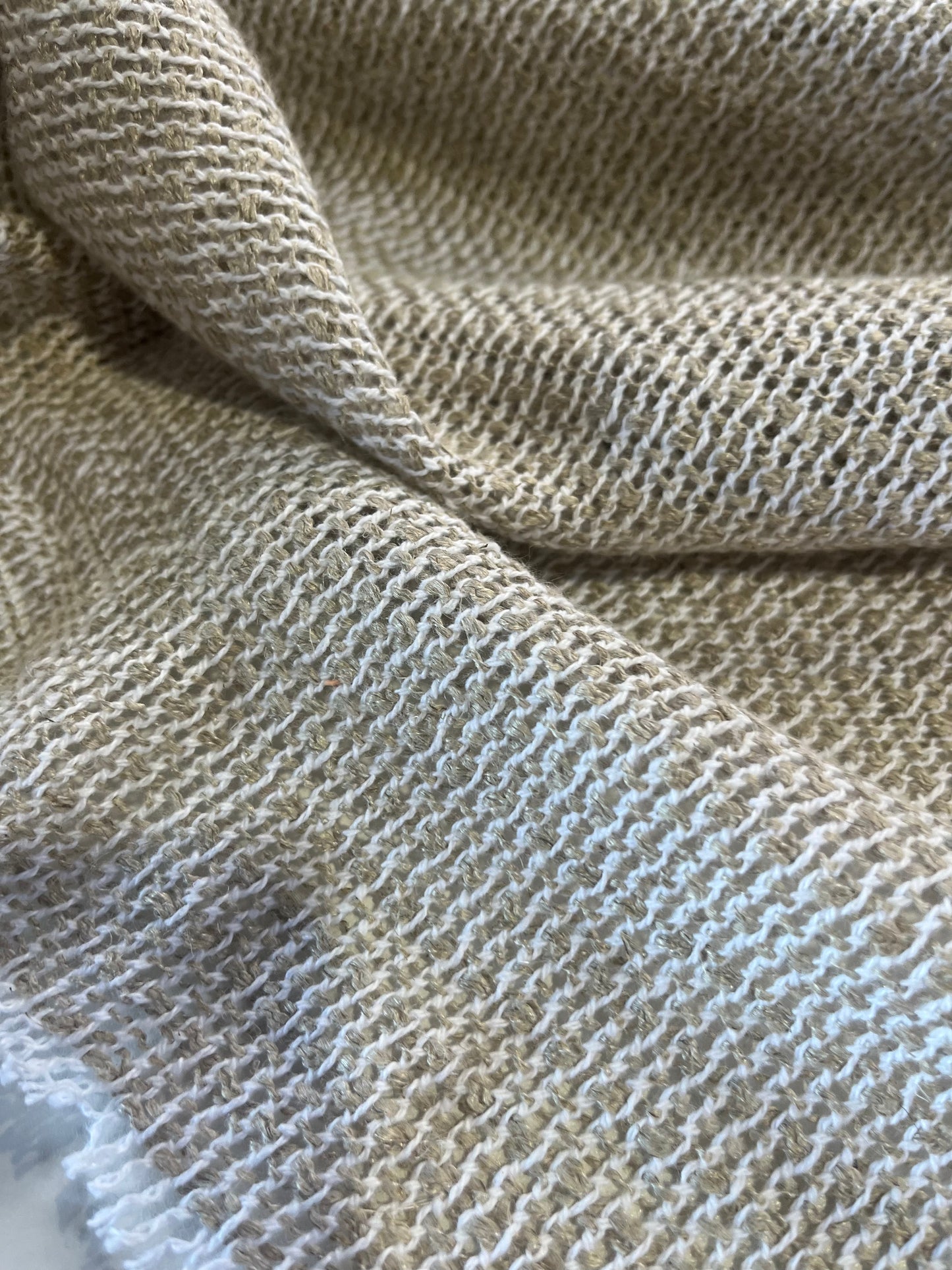 JULIA 033 cotton tweed sand/grey