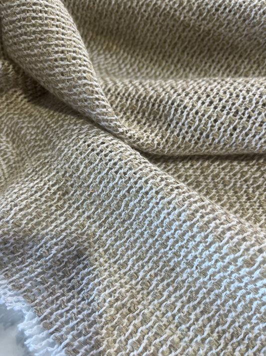 JULIA 033 cotton tweed sand/grey