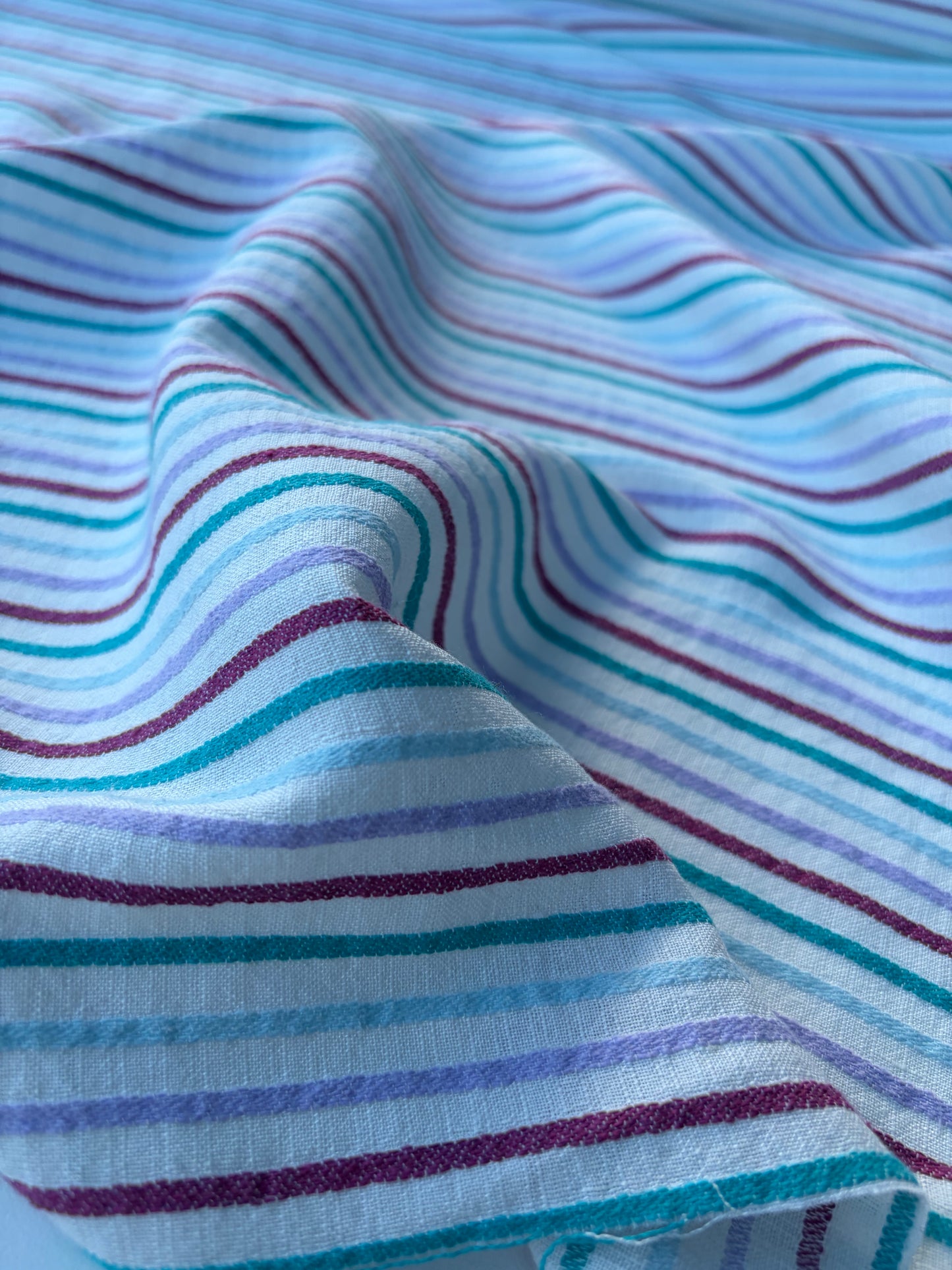 NOA 010 structured cotton/linen stripes