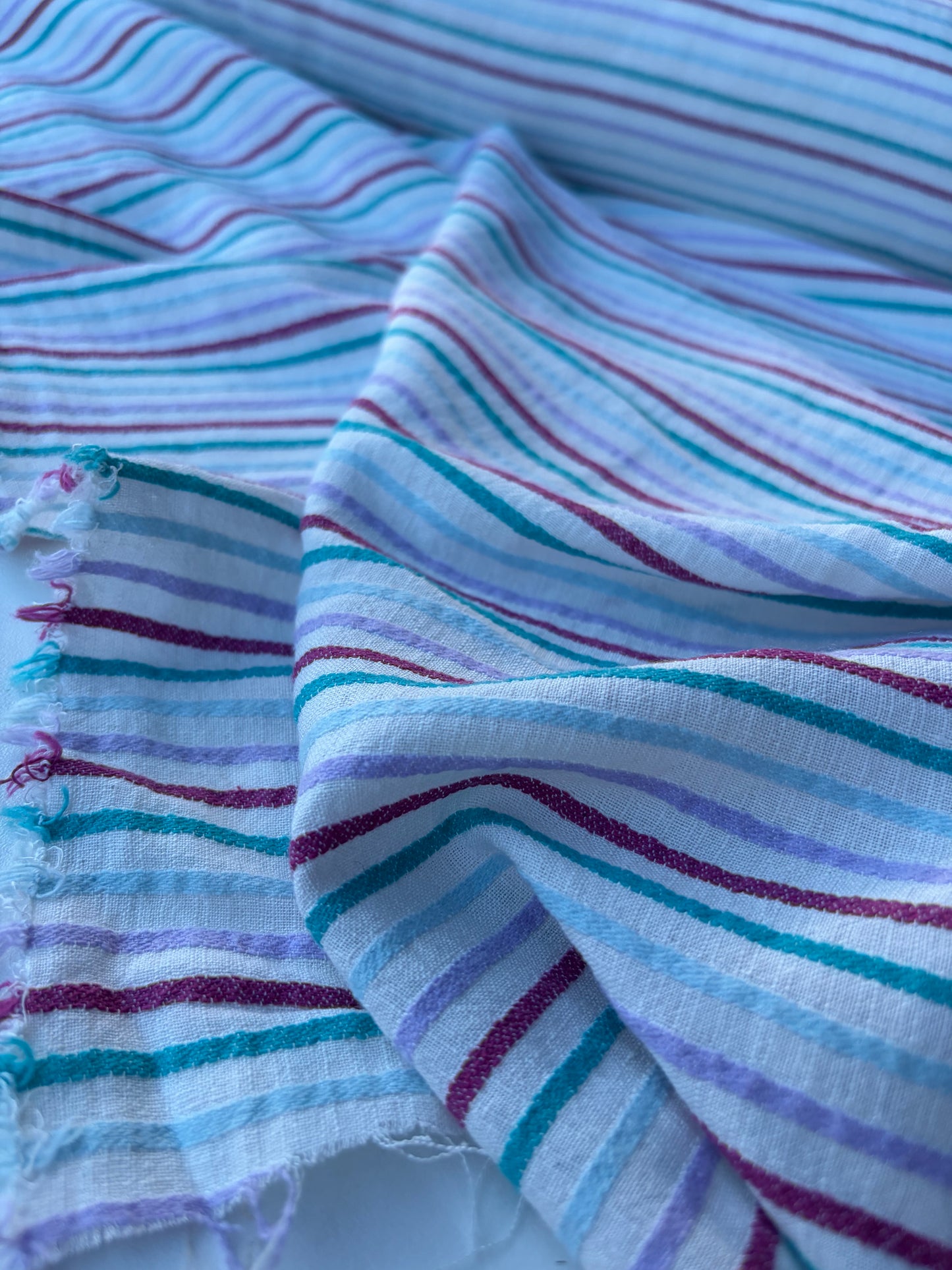 NOA 010 structured cotton/linen stripes