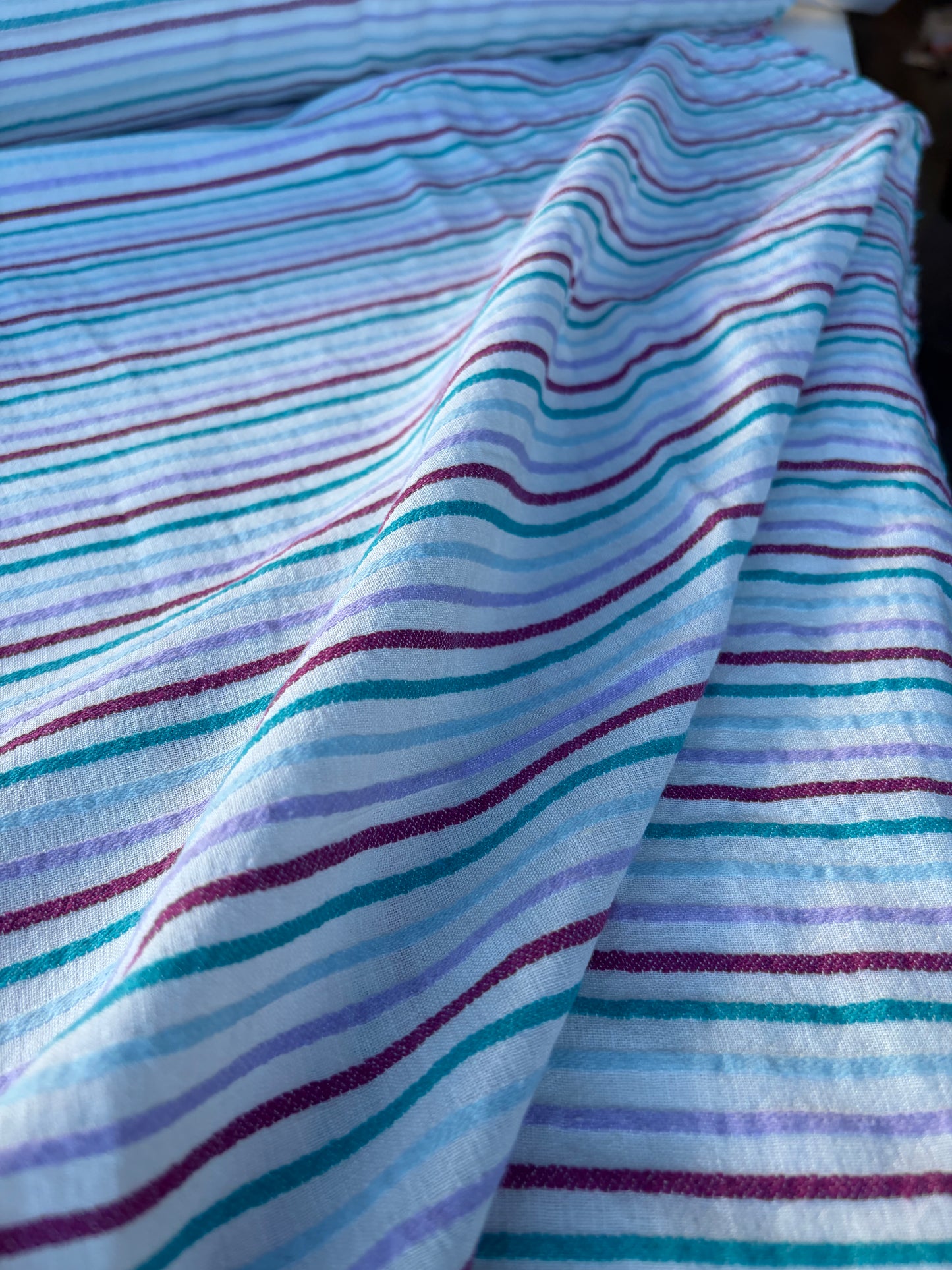 NOA 010 structured cotton/linen stripes
