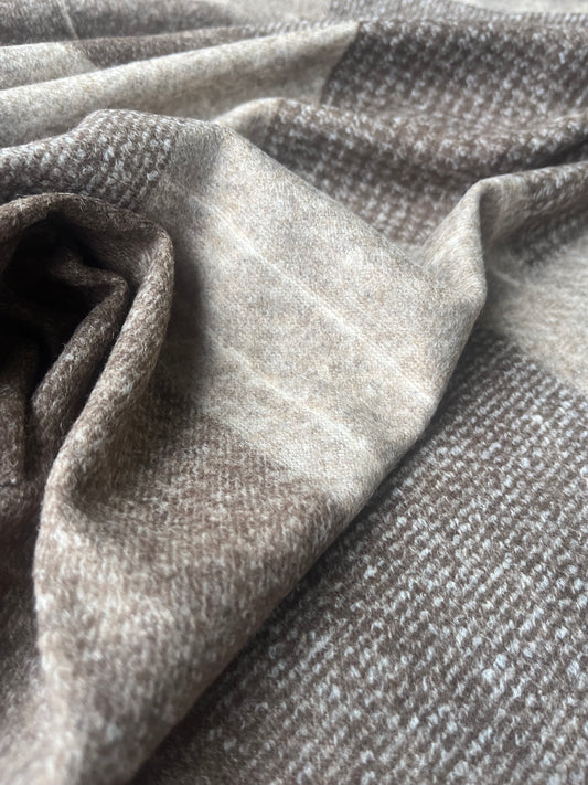 POLO 023  Wool jersey patchwork beige/brown