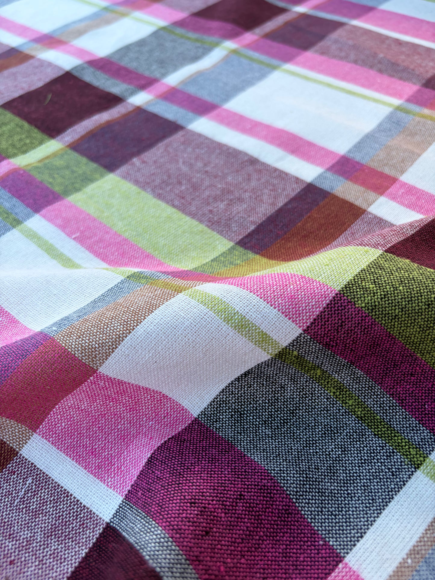 NOA 015 cotton gaze check multicolor