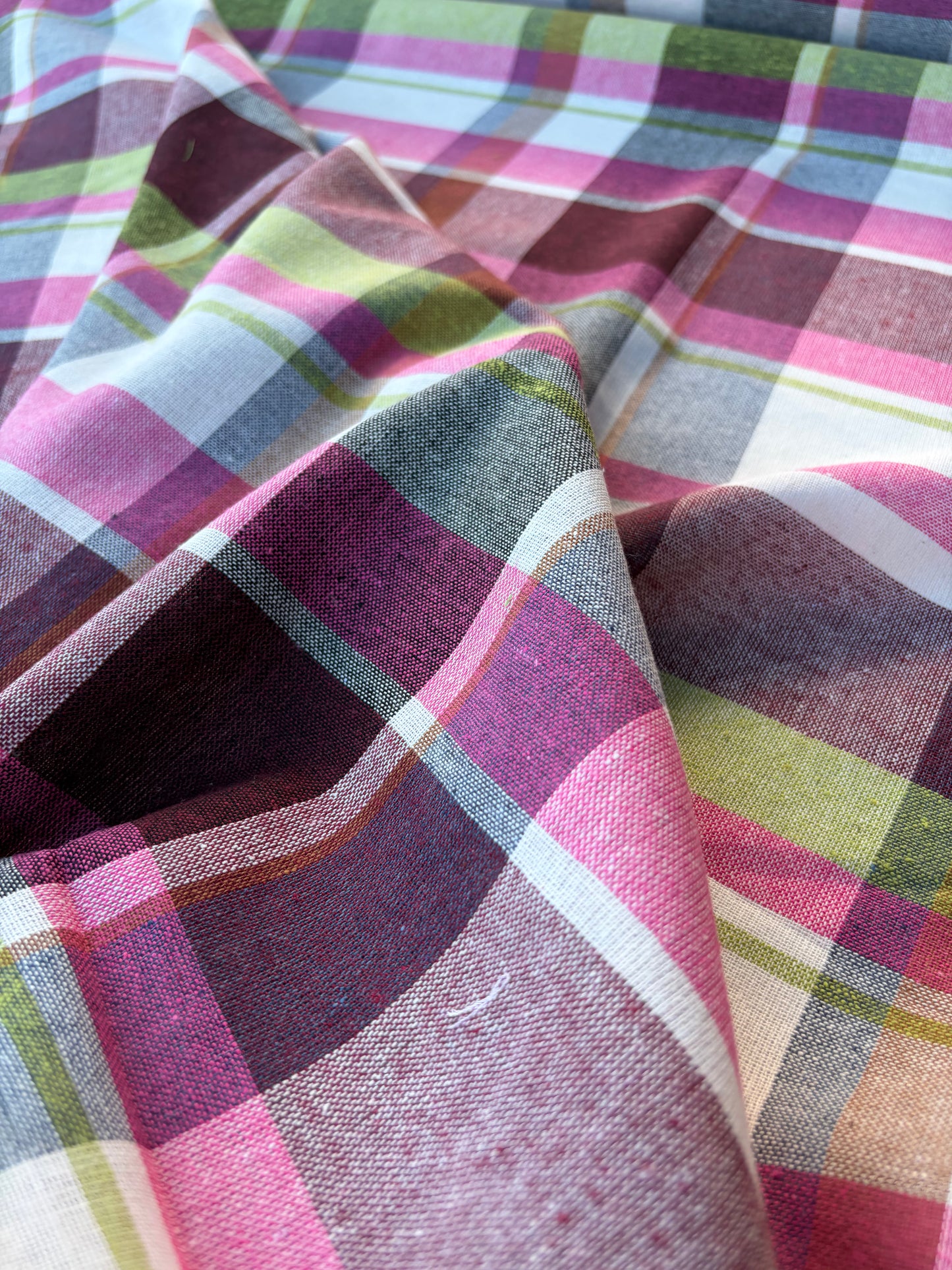 NOA 015 cotton gaze check multicolor