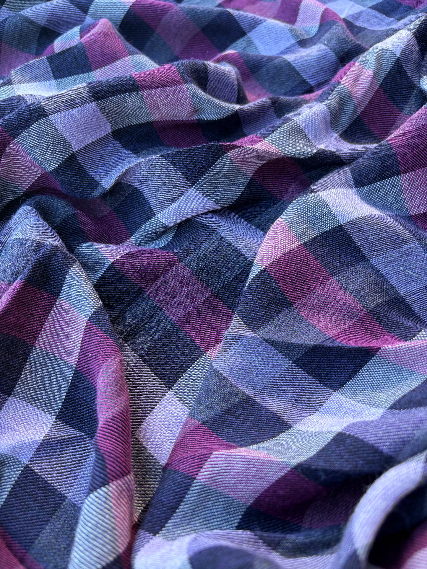 NOA 017 cotton gaze check mauve/lilac
