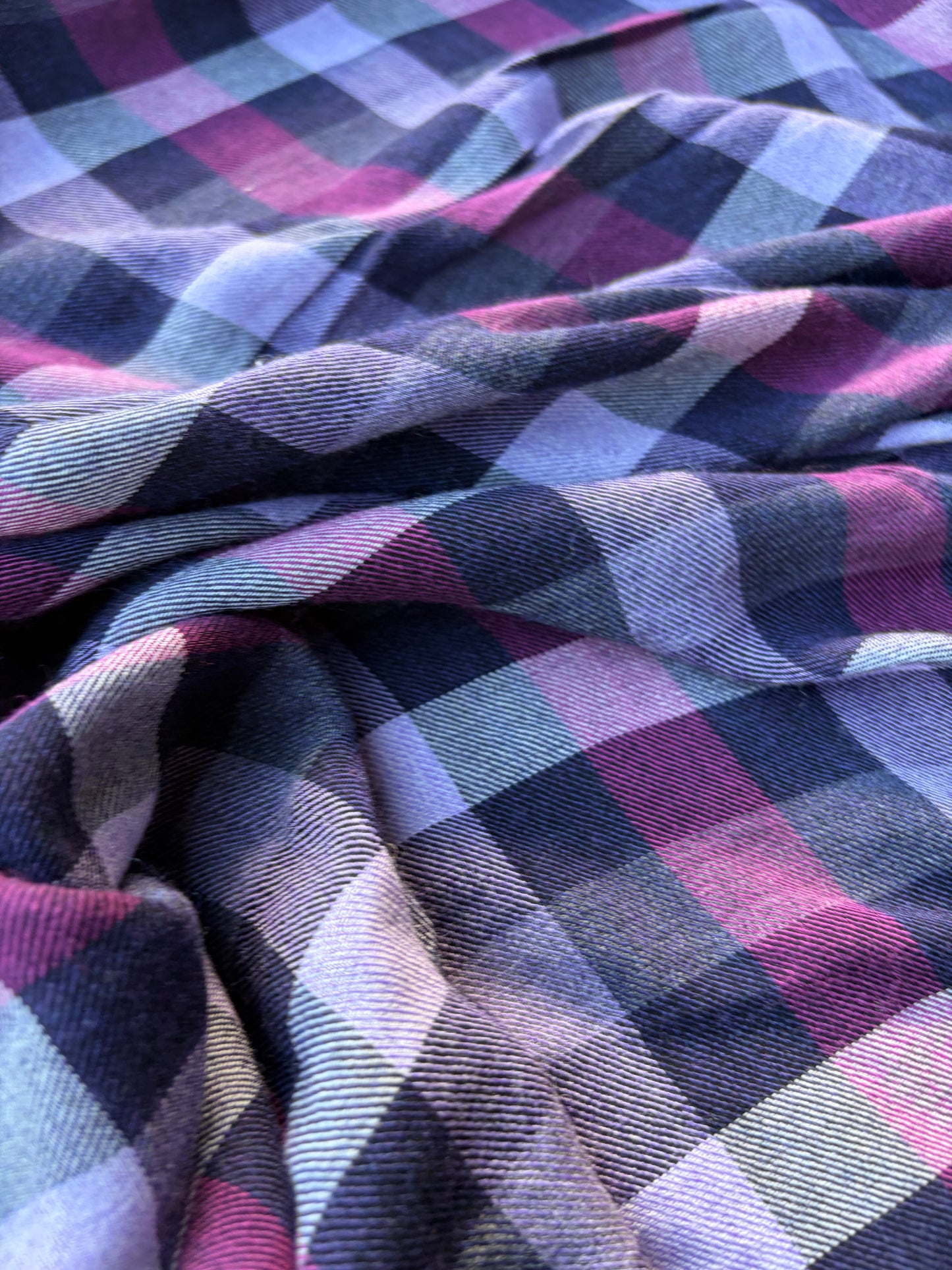 NOA 017 cotton gaze check mauve/lilac