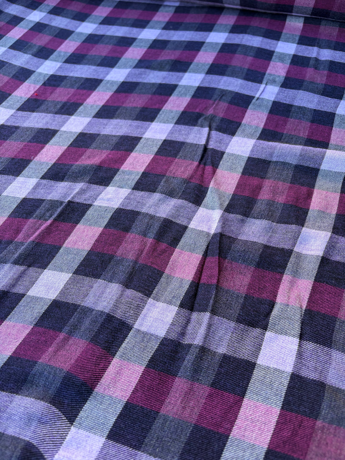 NOA 017 cotton gaze check mauve/lilac
