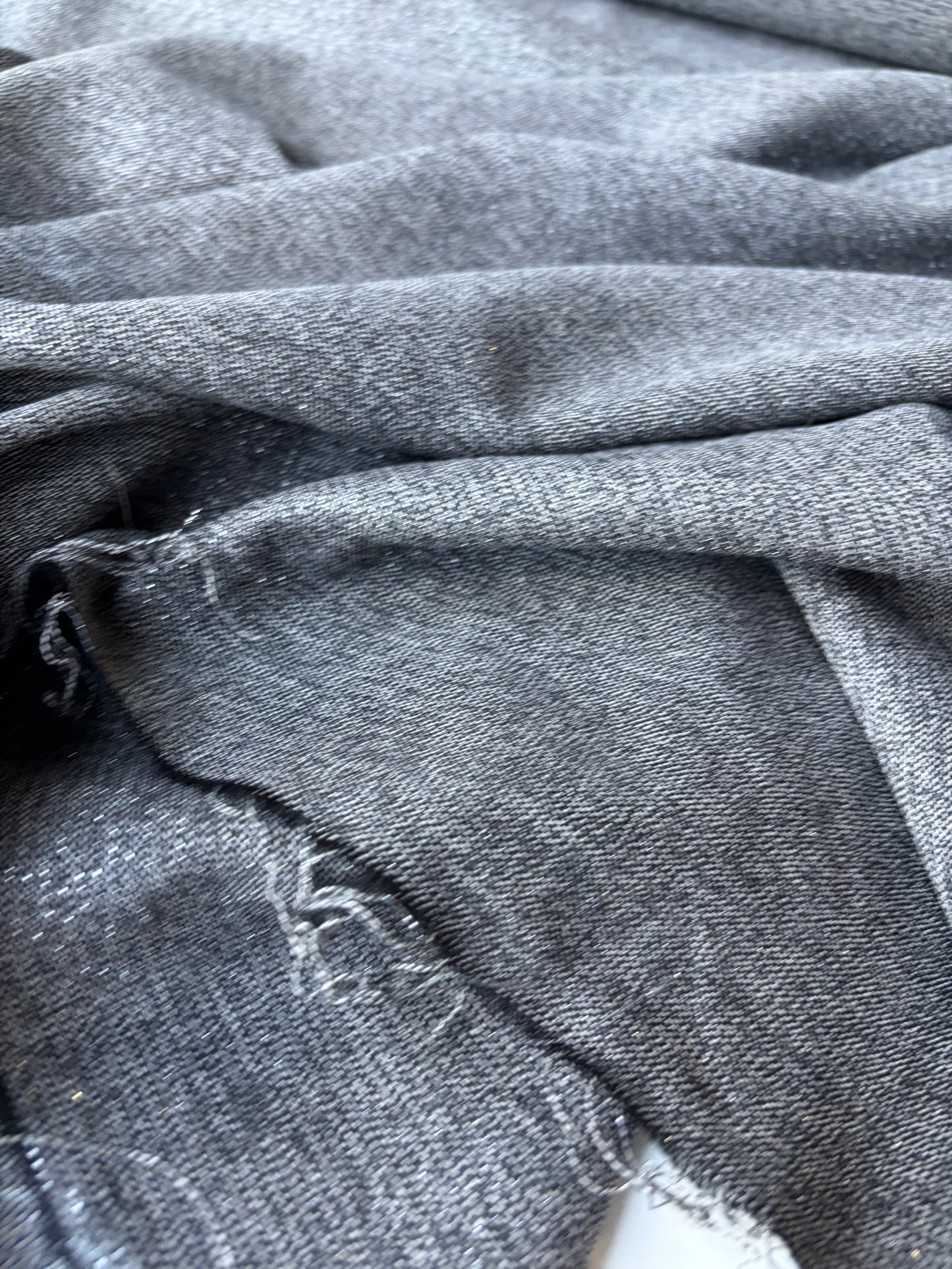 HOLLY 024 dark grey wool blanket with sparkling lurex