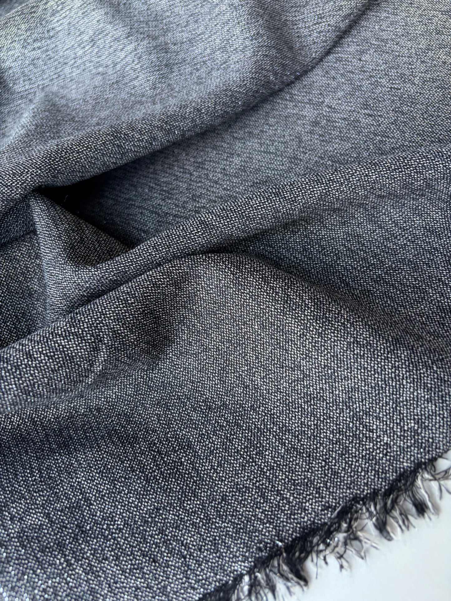 HOLLY 024 dark grey wool blanket with sparkling lurex
