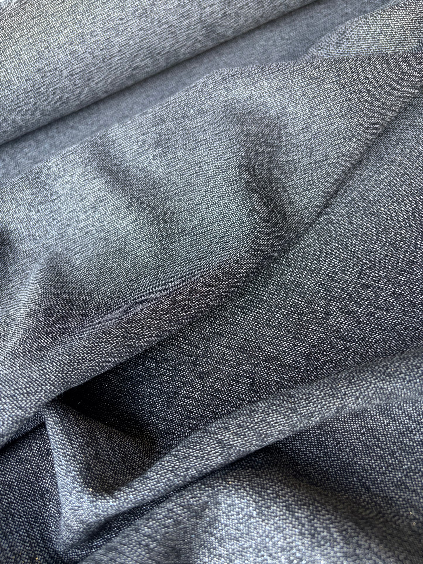 HOLLY 024 dark grey wool blanket with sparkling lurex