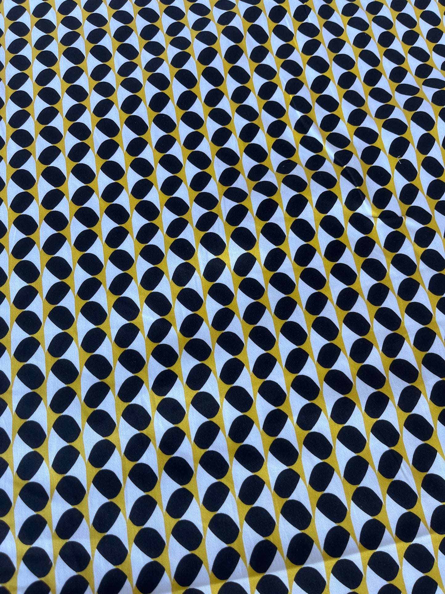 PC MARTY 011 cotton satin stretch black/white/yellow