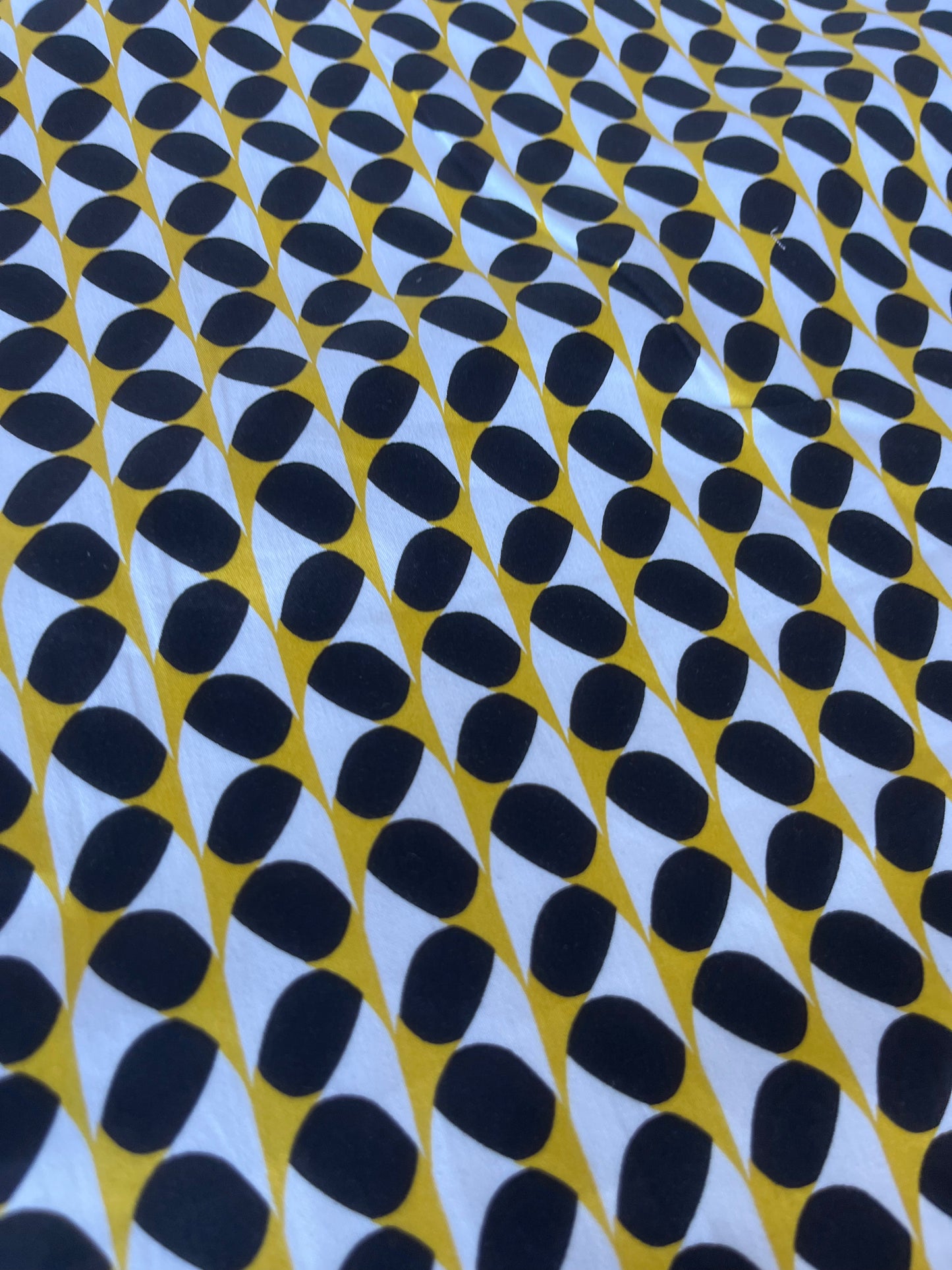 PC MARTY 011 cotton satin stretch black/white/yellow
