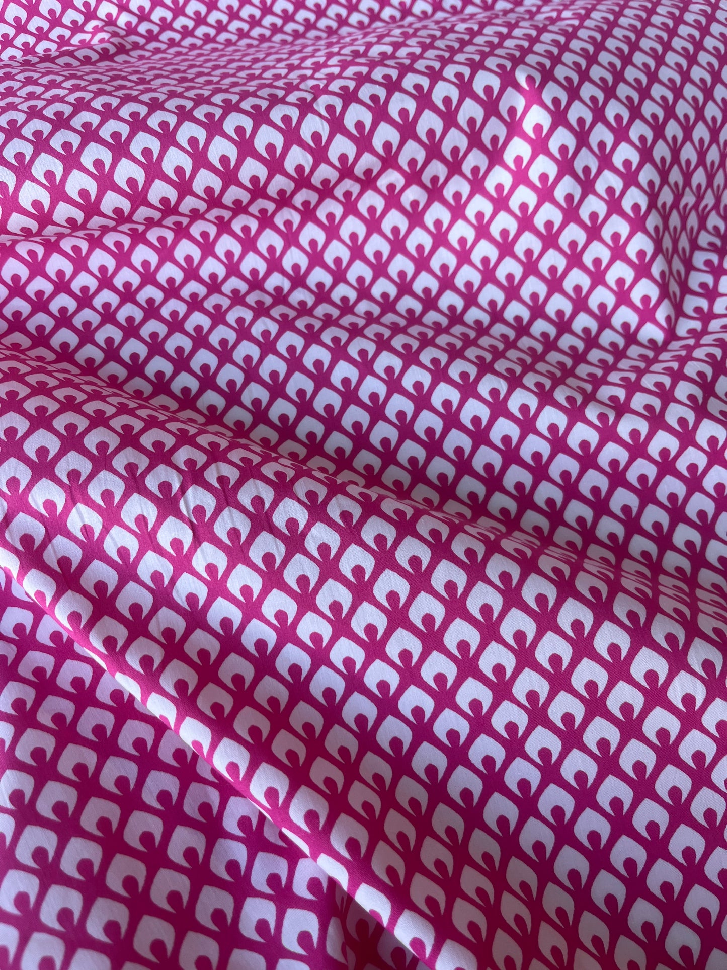 MARTY 012 cotton poplin stretch white/pink