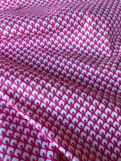 MARTY 012 cotton poplin stretch white/pink