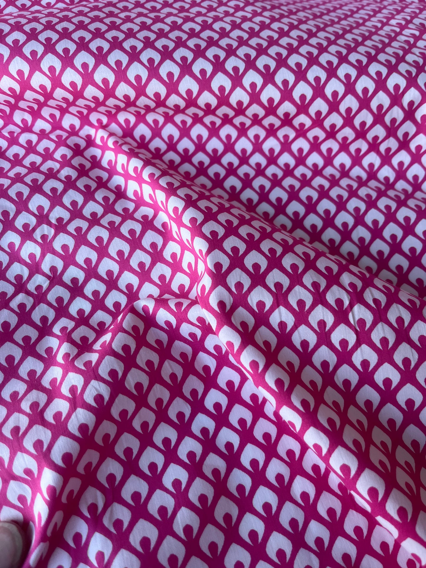 MARTY 012 cotton poplin stretch white/pink
