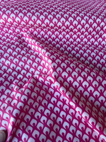 MARTY 012 cotton poplin stretch white/pink