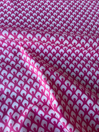 MARTY 012 cotton poplin stretch white/pink