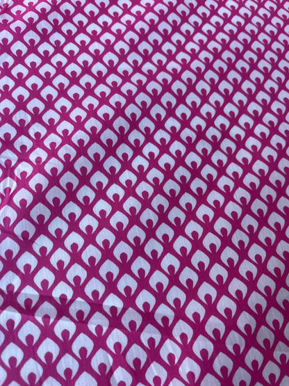 MARTY 012 cotton poplin stretch white/pink
