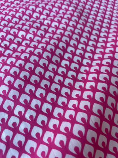 MARTY 012 cotton poplin stretch white/pink