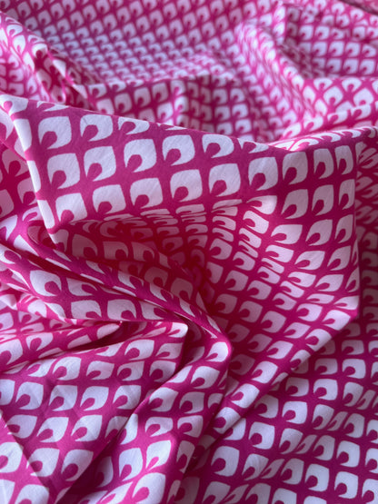 MARTY 012 cotton poplin stretch white/pink