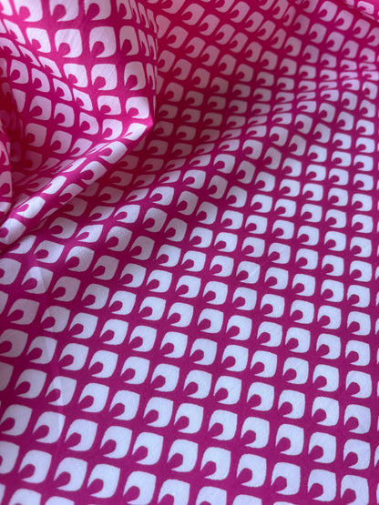 MARTY 012 cotton poplin stretch white/pink