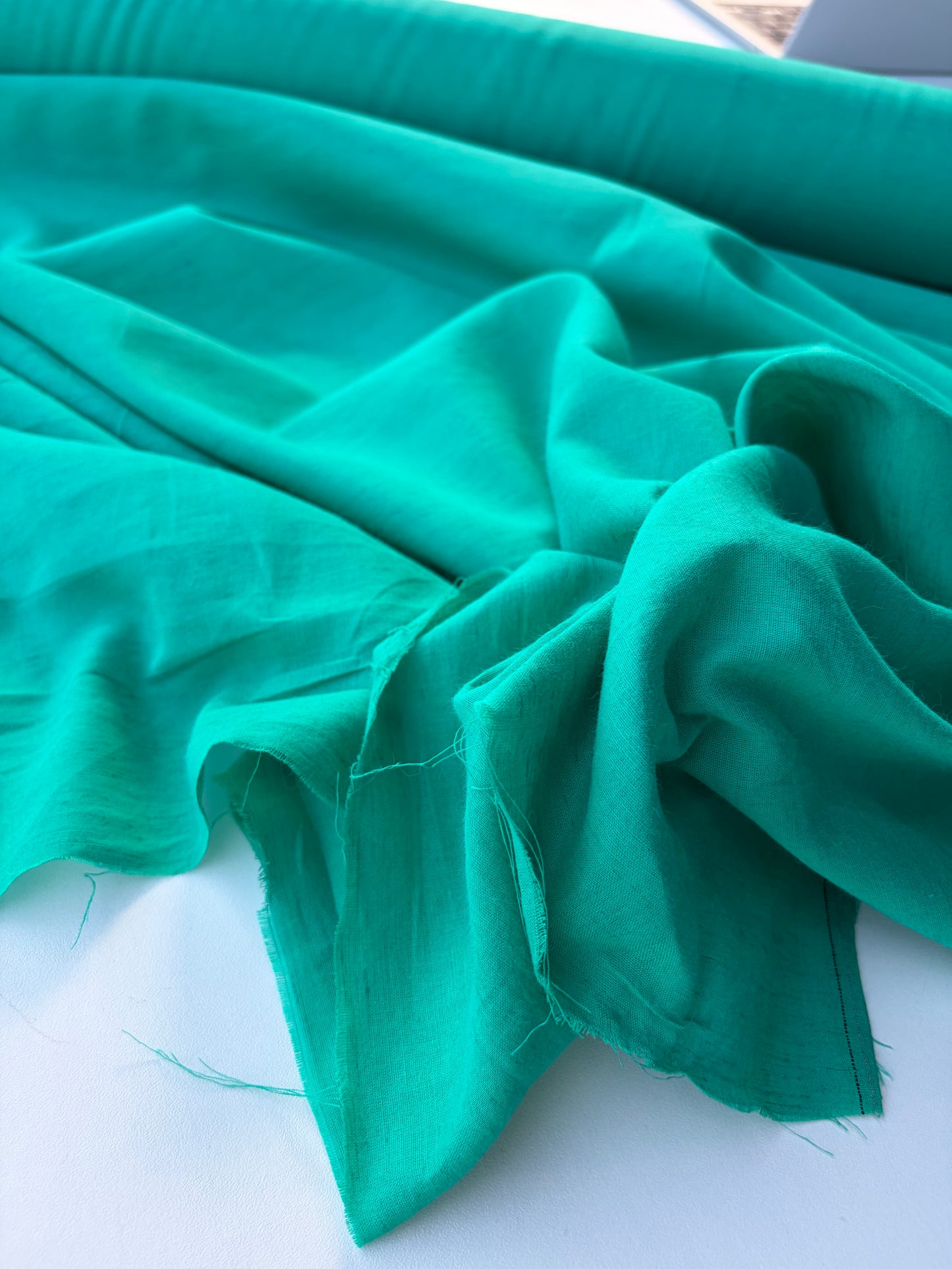 NOA 022 voile cotton/linen grass green