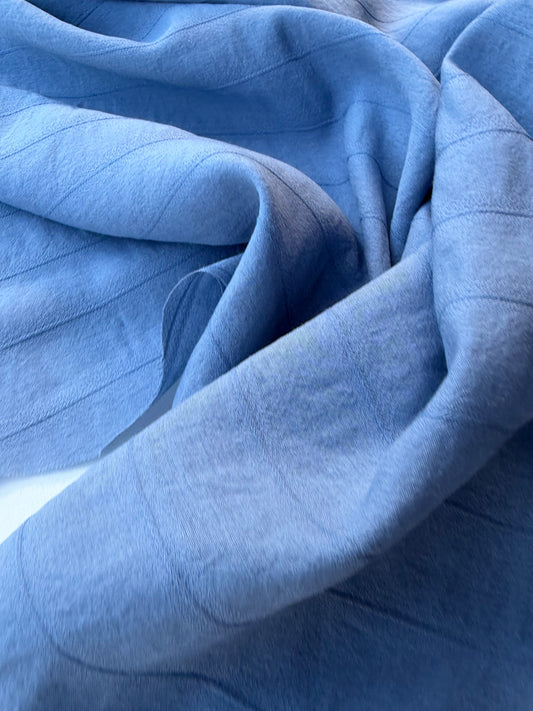 NOA 023 viscose/silk stripes steel blue