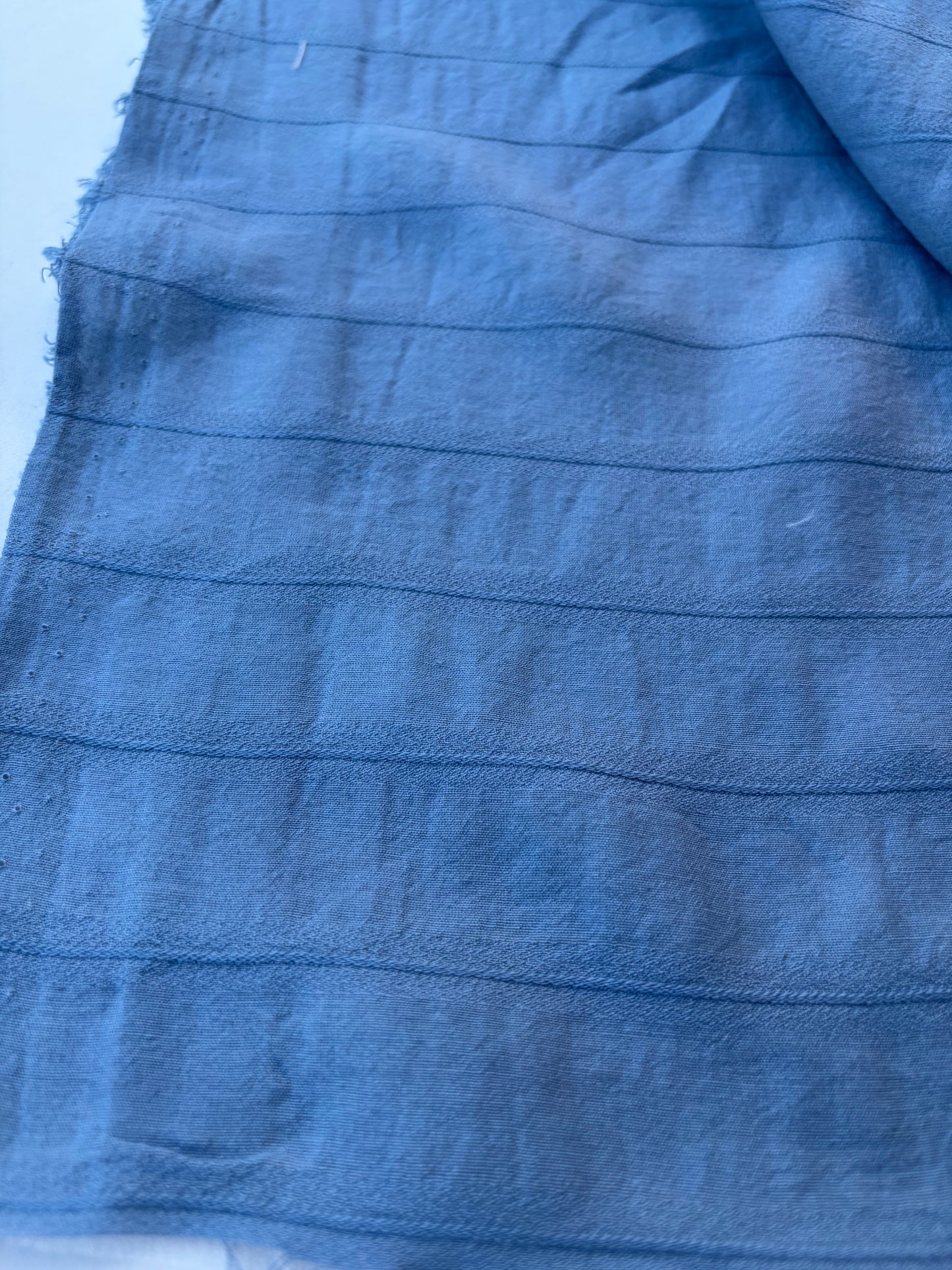 NOA 023 viscose/silk stripes steel blue