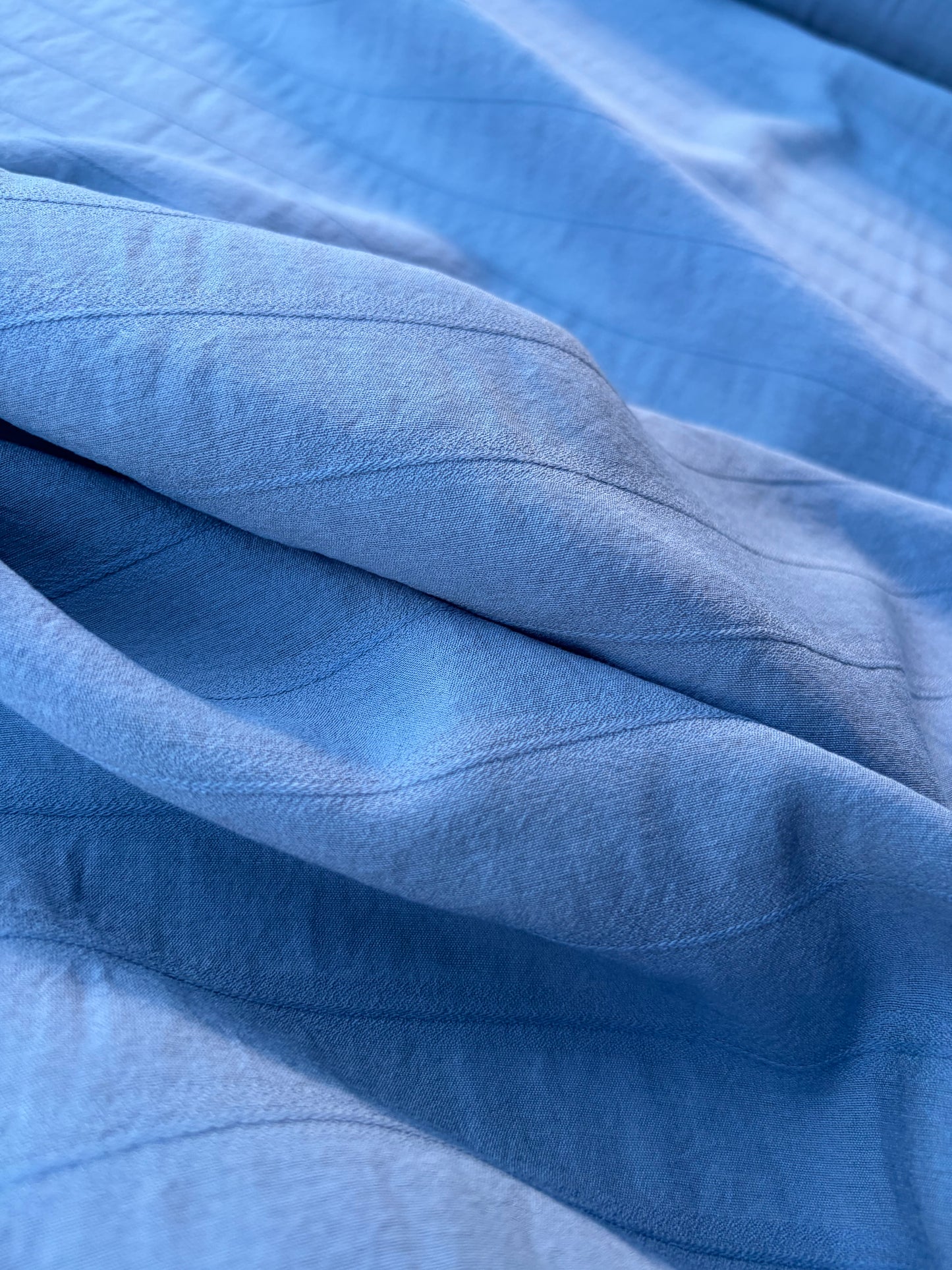 NOA 023 viscose/silk stripes steel blue