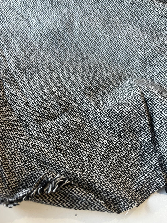 GAUTIER 001 heavy cotton colourwoven grey/black