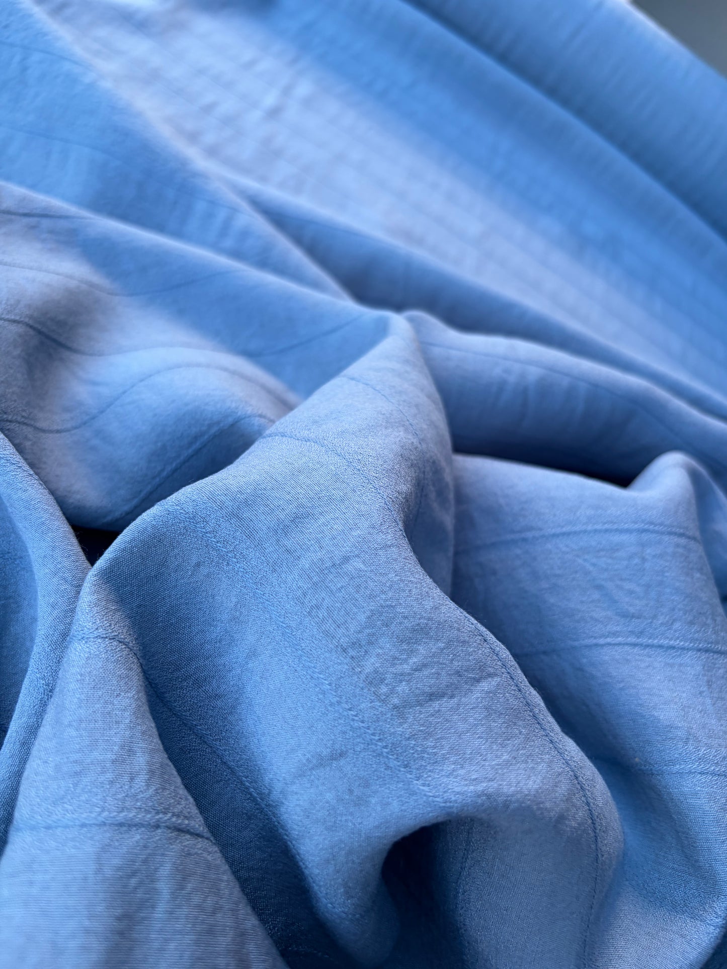 NOA 023 viscose/silk stripes steel blue