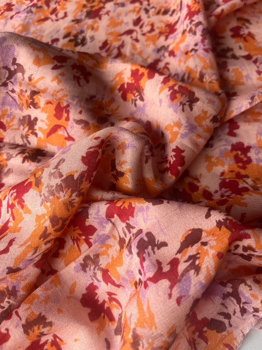 POLO 036 viscose voile abstract floral shapes