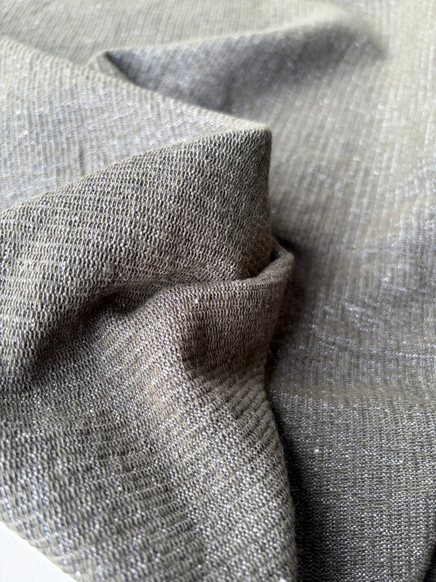 ISE 002 heavy cotton structured stripes dark green
