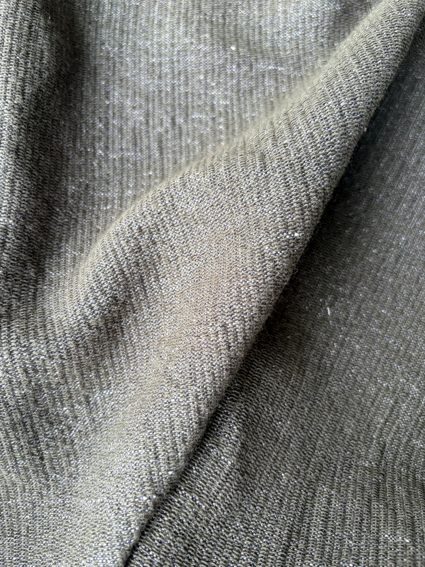 ISE 002 heavy cotton structured stripes dark green