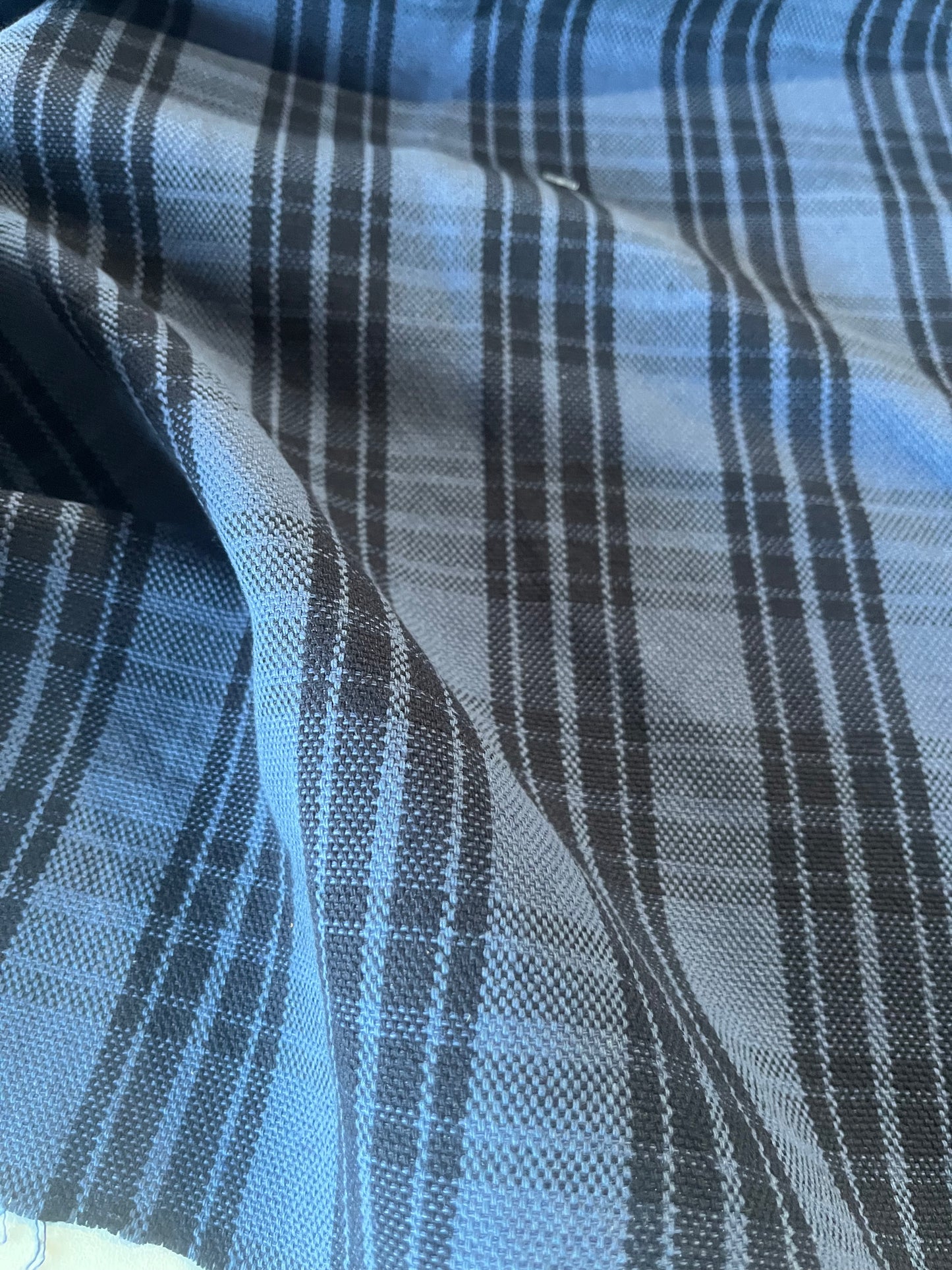 GAUTIER 003 heavy cotton colourwoven check navy/indigo