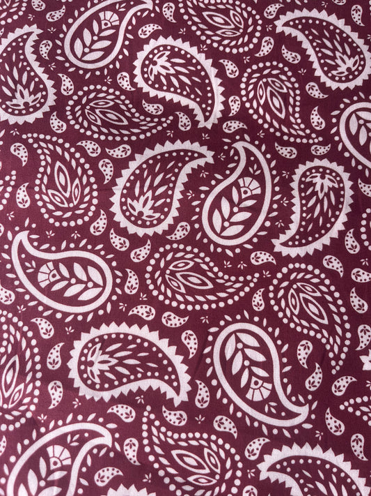 POLO 037 poplin stretch paisley digital print