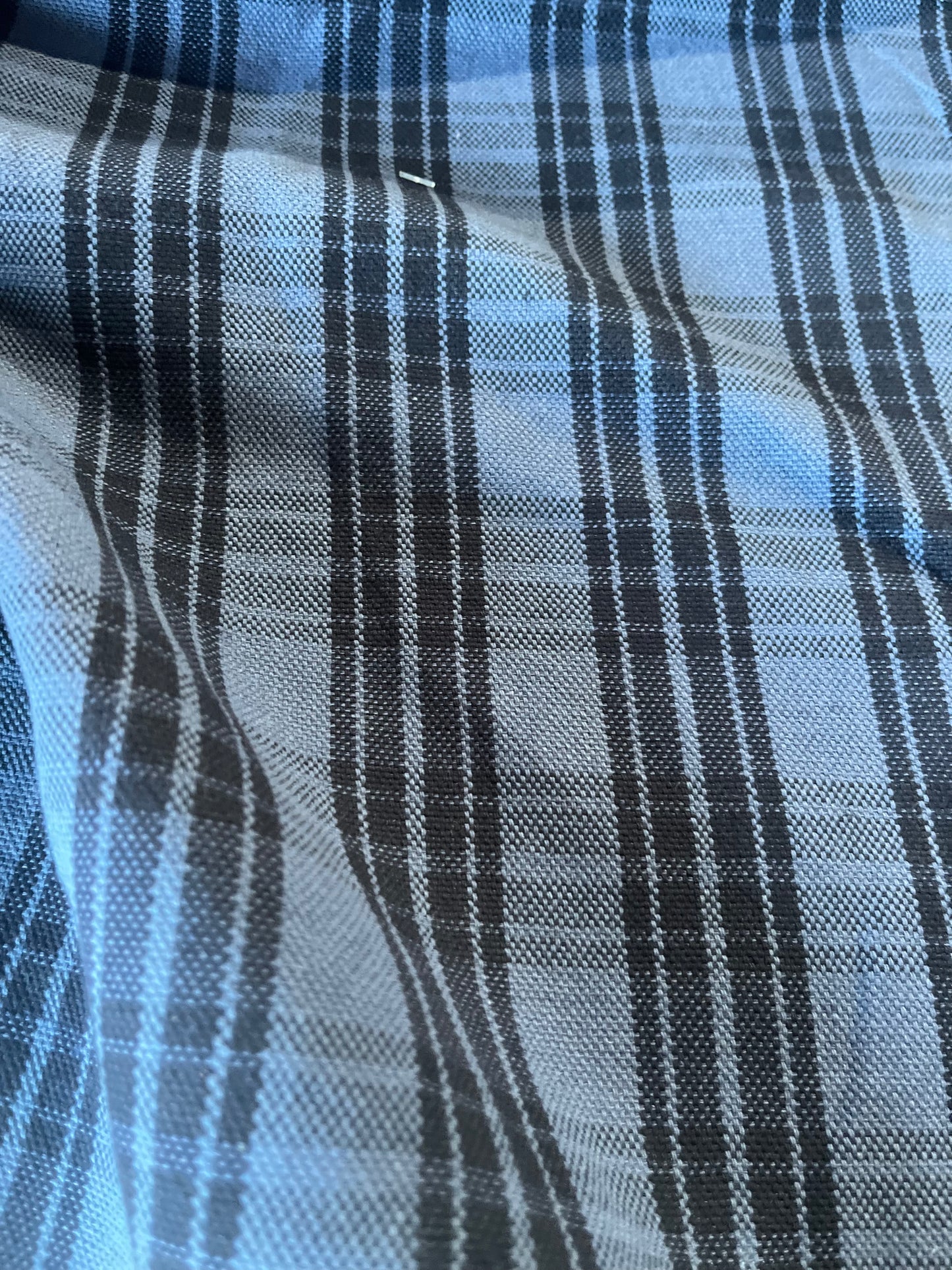 GAUTIER 003 heavy cotton colourwoven check navy/indigo