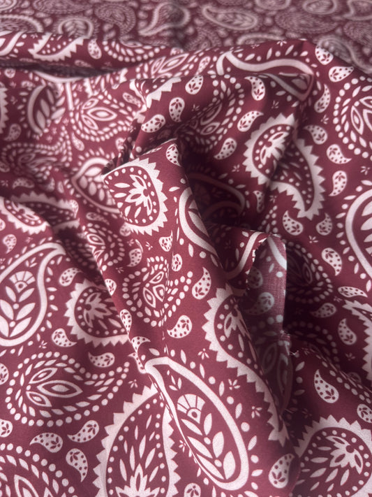 POLO 037 poplin stretch paisley digital print
