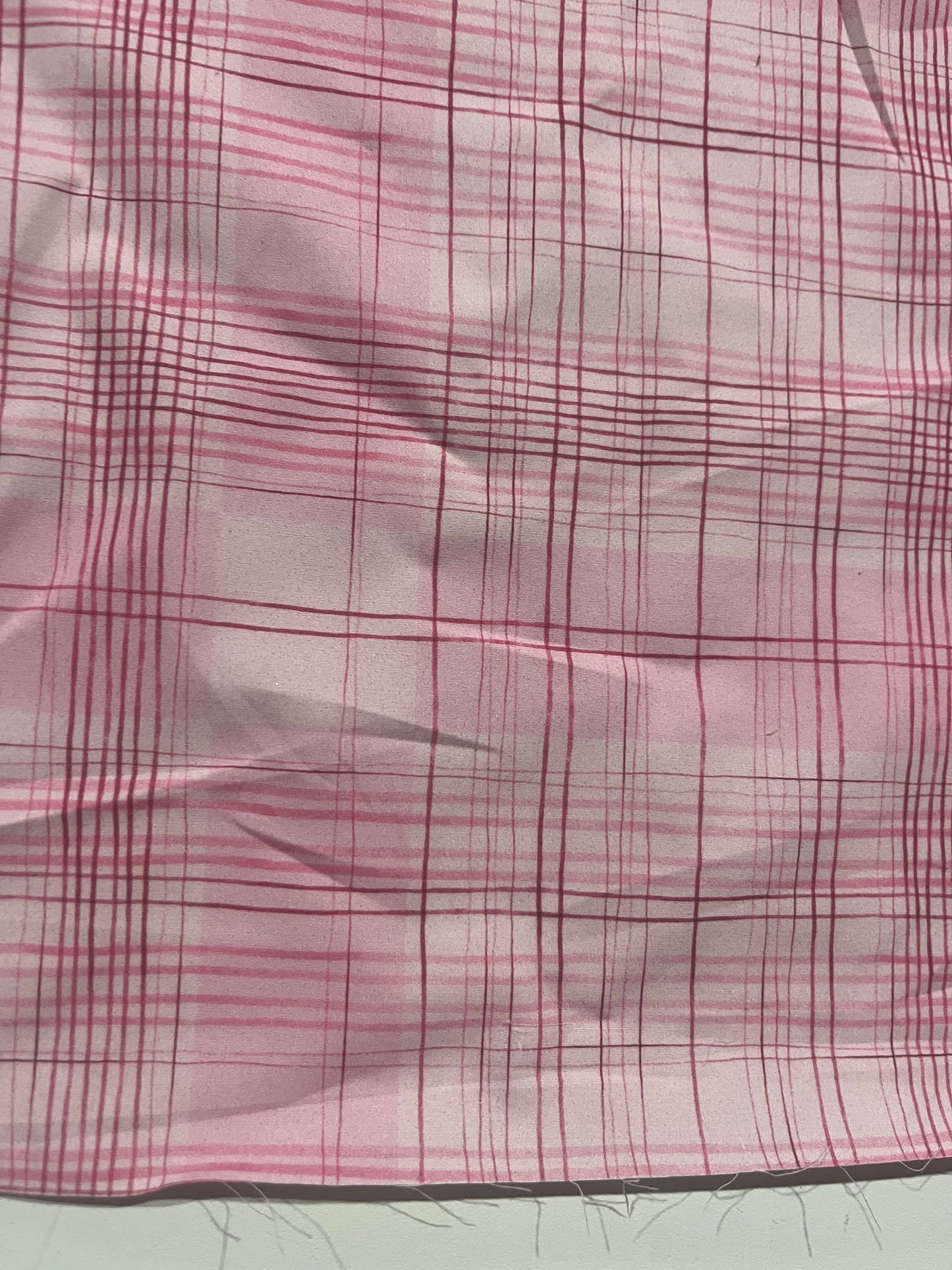 ELLA 010 cotton poplin pink checkered print