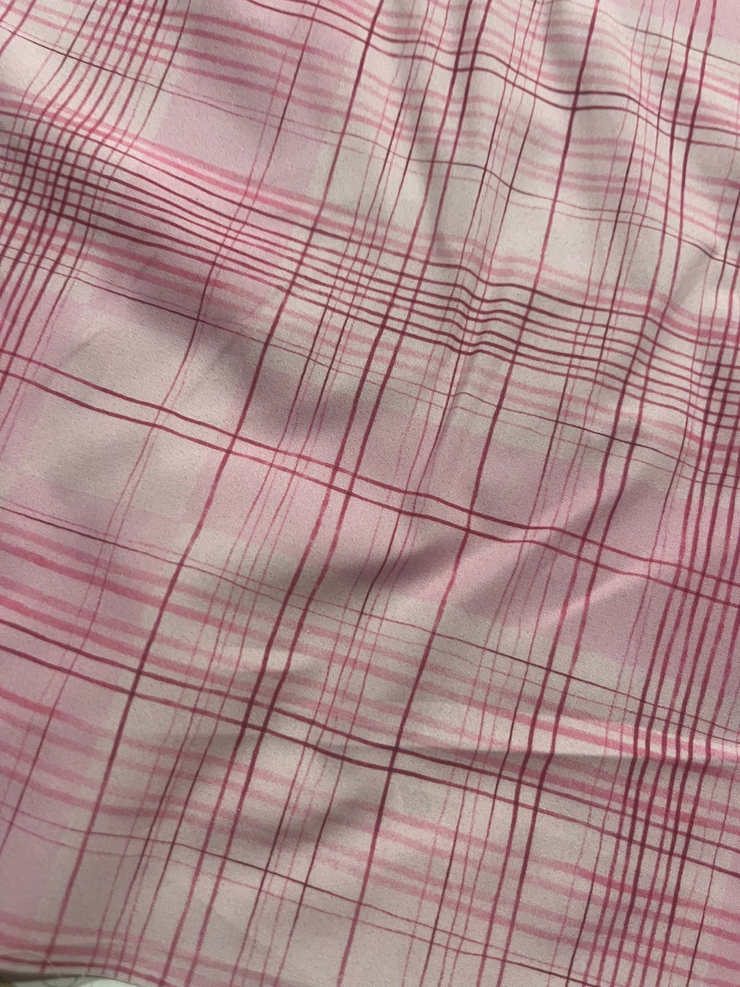ELLA 010 cotton poplin pink checkered print