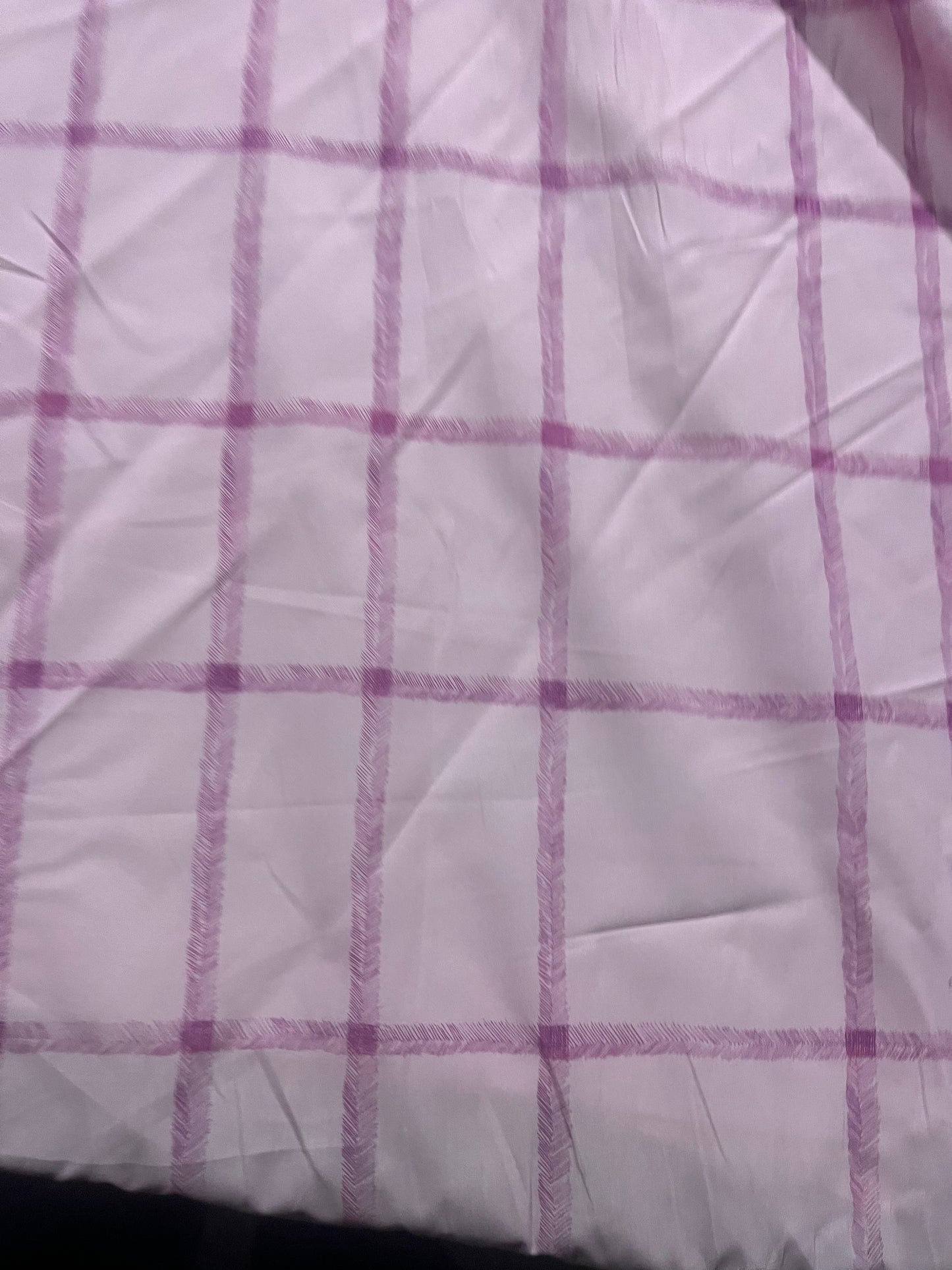 ELLA 011 cotton poplin stretch lilac checkered print