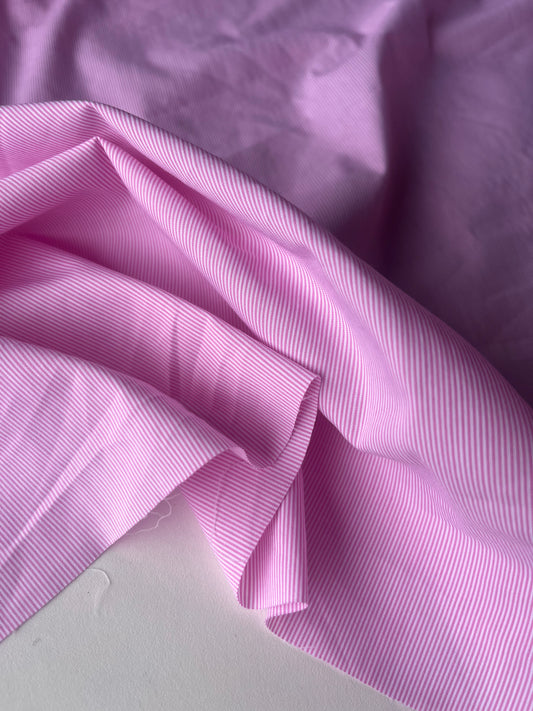 POLO 039 poplin stretch hairline stripe pink