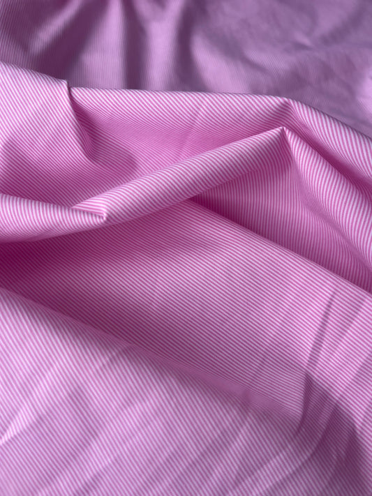 POLO 039 poplin stretch hairline stripe pink