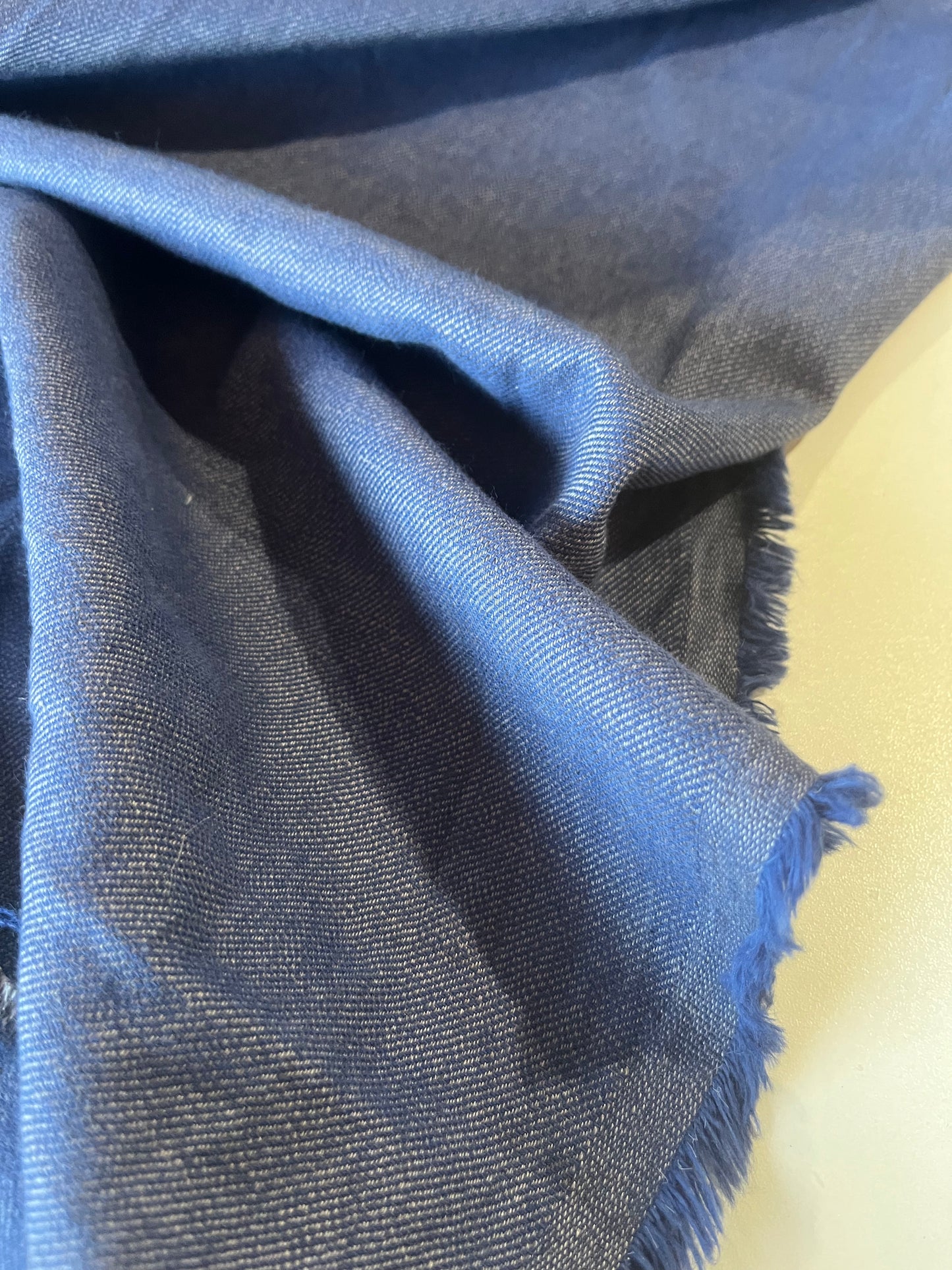 LC GAUTIER 006 cotton flannel stretch inside brush indigo