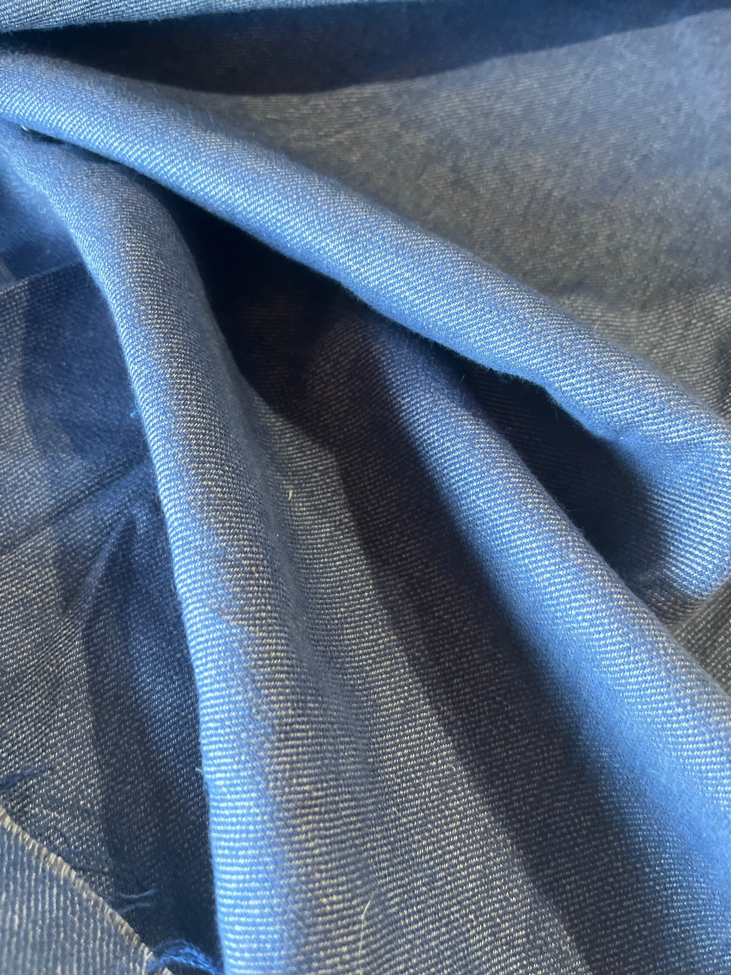 LC GAUTIER 006 cotton flannel stretch inside brush indigo