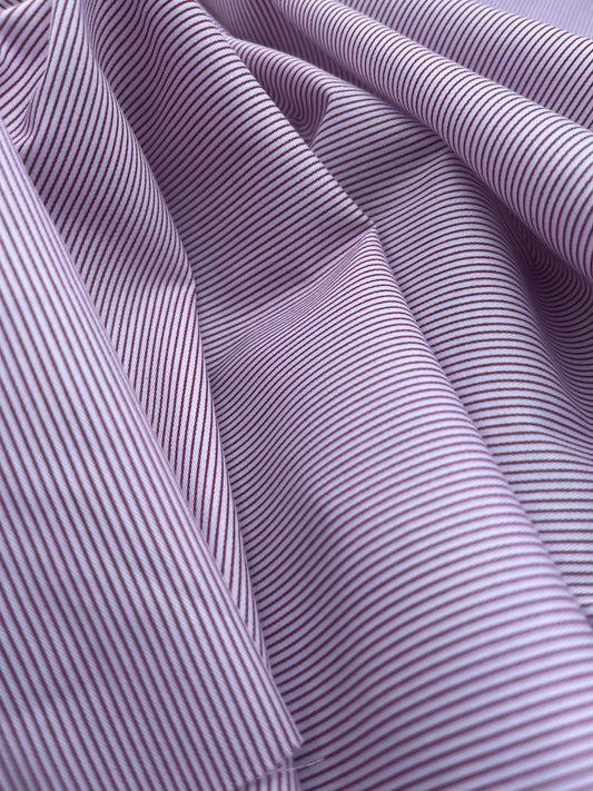 LANDRY 034 cotton twill red/white small stripes