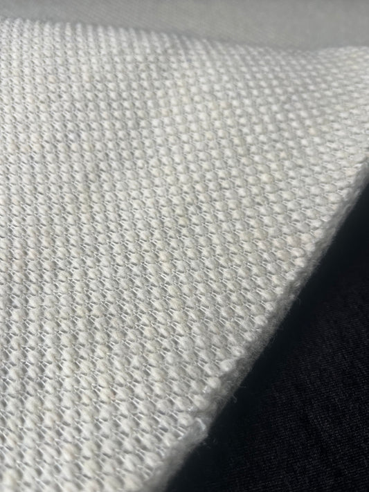 FLAVIO 003 double face wool tweed cream color