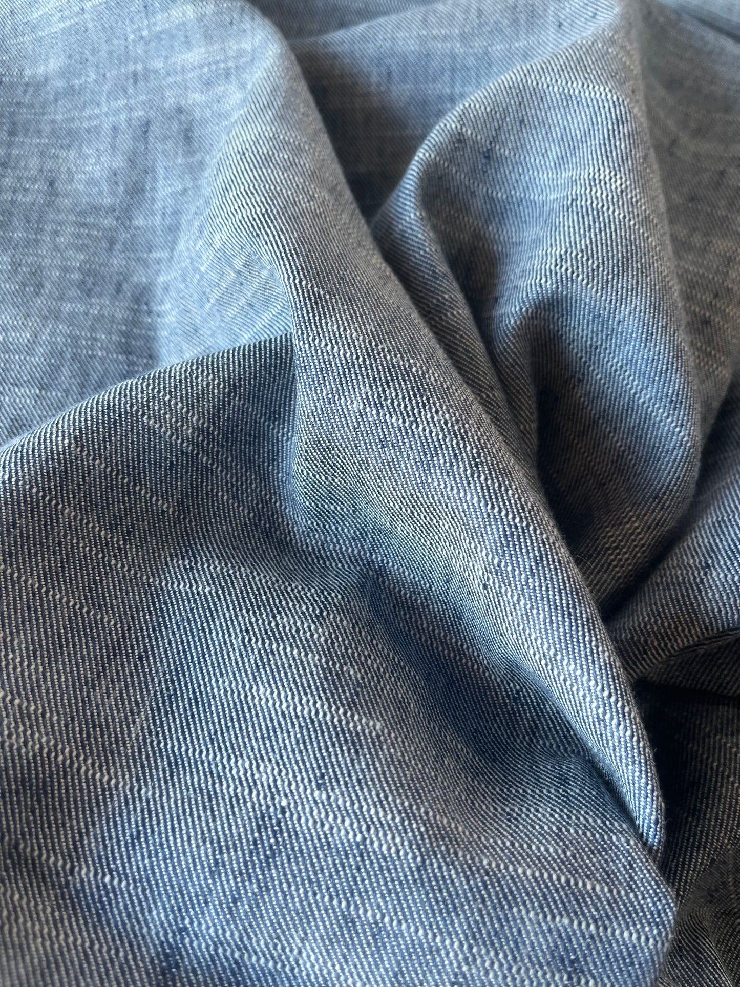 GAUTIER 010 blue denim stretch with linen