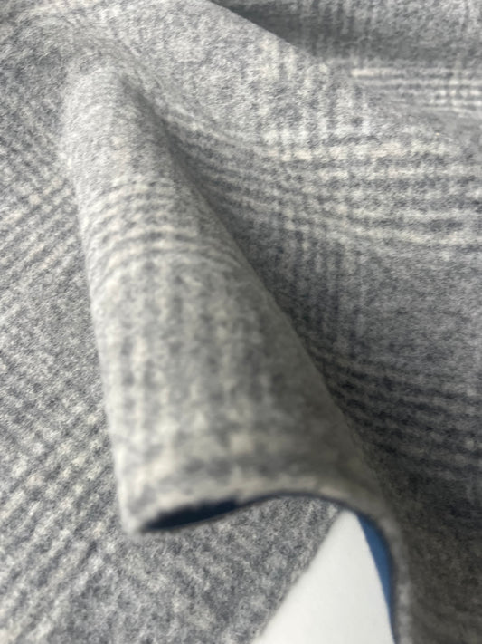 FLAVIO 007 double face wool grey check